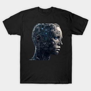 Half Human Half Robot I Your Worst Enemy Sticker T-Shirt